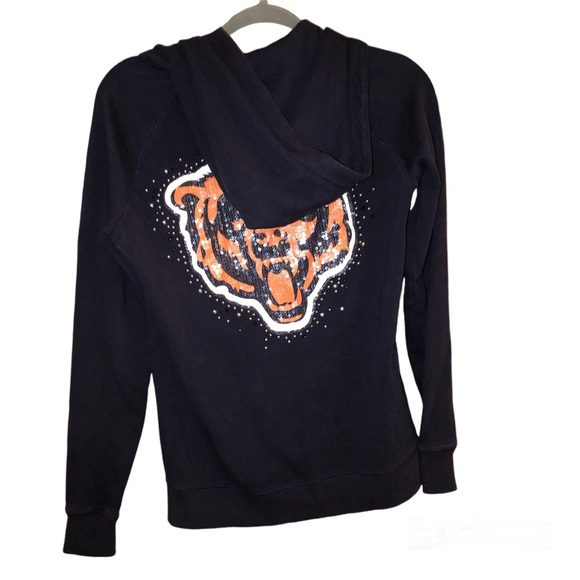 PINK Victoria's Secret Tops - Victoria’s Secret pink 5th & ocean Chicago Roaring Bears Sequin bling Hoodie XS